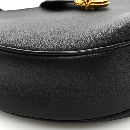Bulgari Urban Grain Smooth Calfskin Serpenti Ellipse Shoulder Bag Black 7 of 8