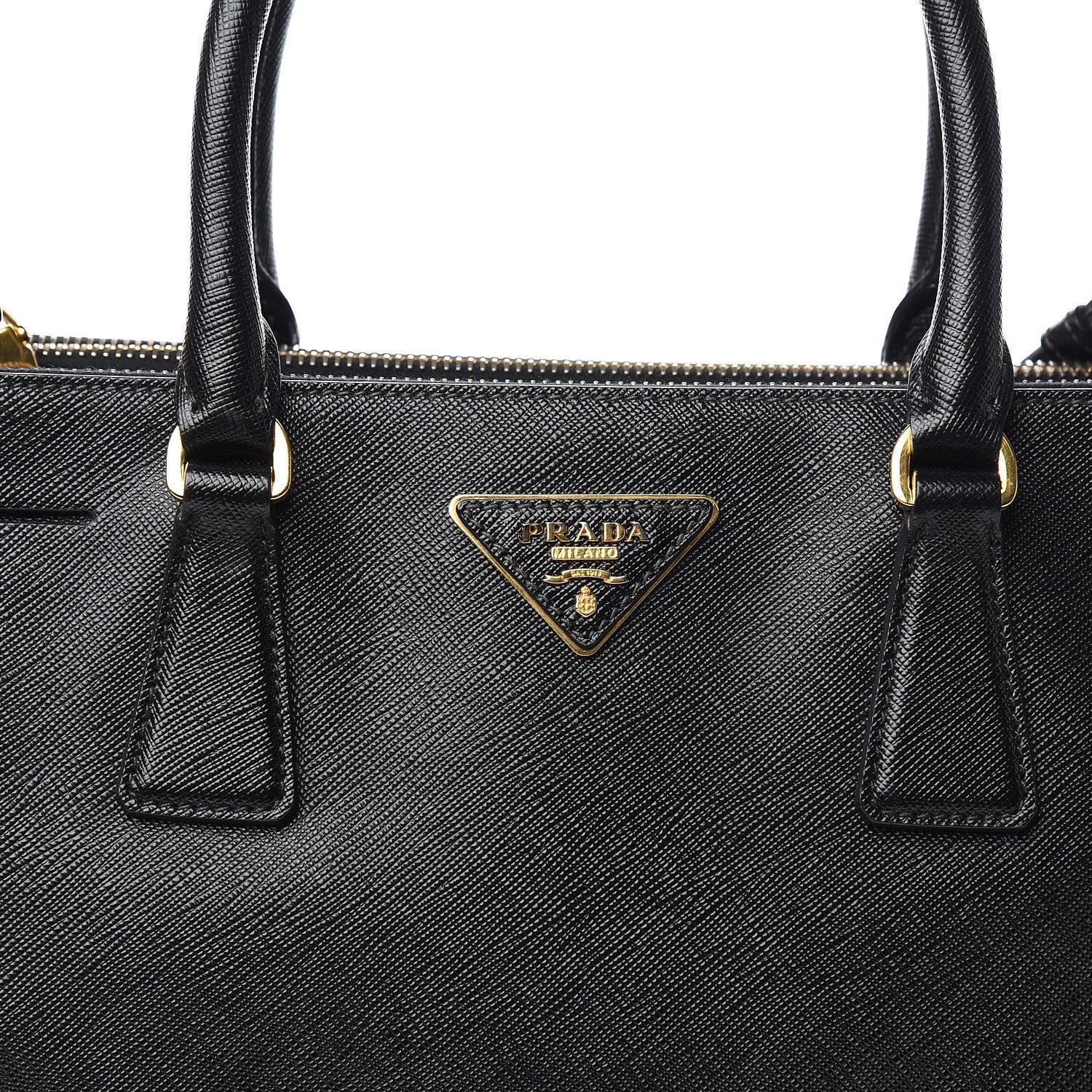 Prada Saffiano Small Galleria Double Zip Tote Black 10 of 11