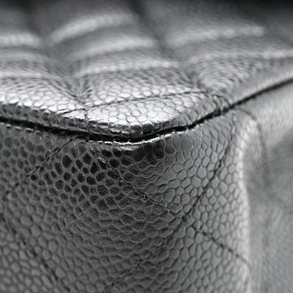 Chanel Caviar Quilted Medium Double Flap Black 12 of 13