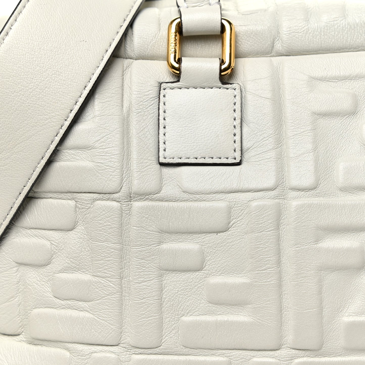 Nappa FF 1974 Embossed Small Boston White