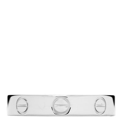 Cartier 18K White Gold 3.5mm LOVE Wedding Band Ring 51 5.75 1 of 4