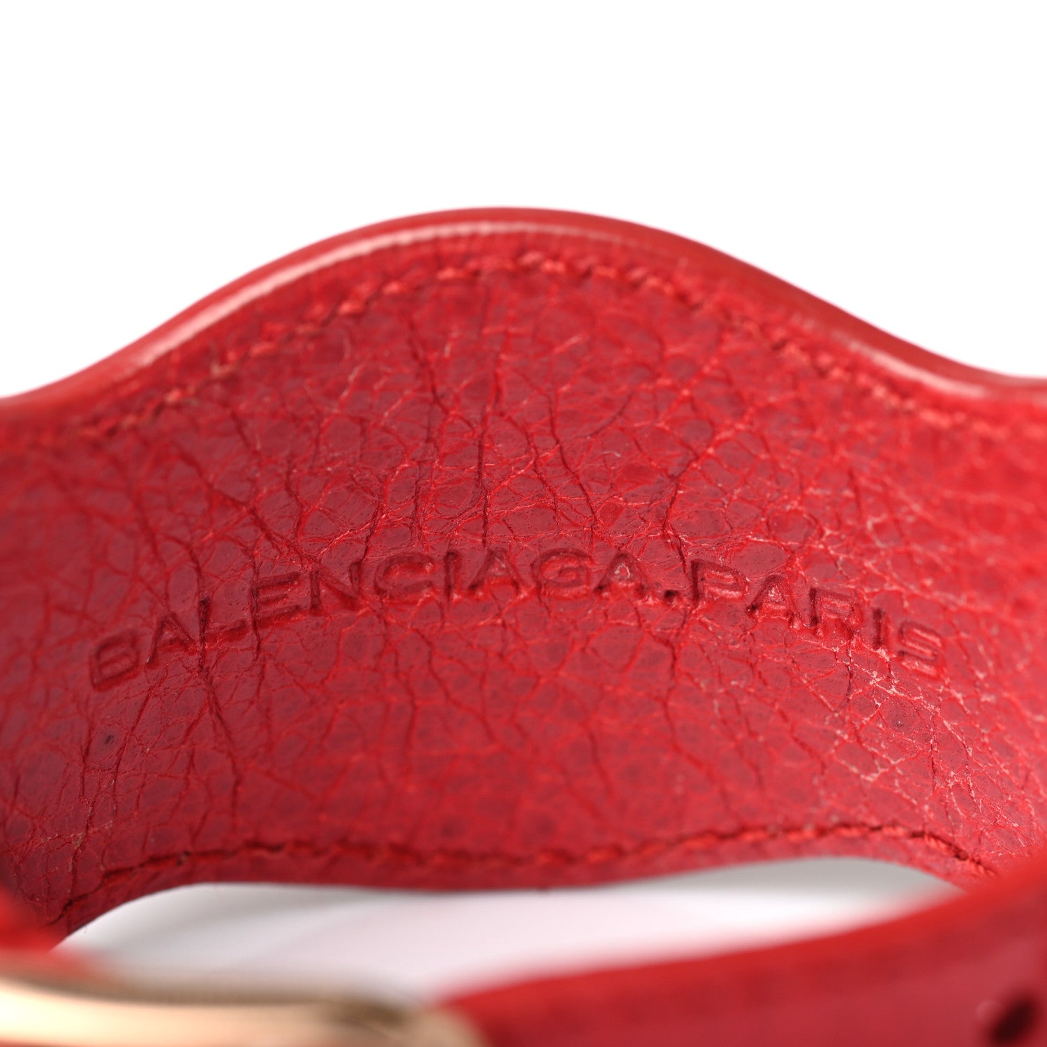 Balenciaga Agneau Arena Giant 12 Rose Gold Hardware Bracelet Rouge Coquelicot 4 of 4