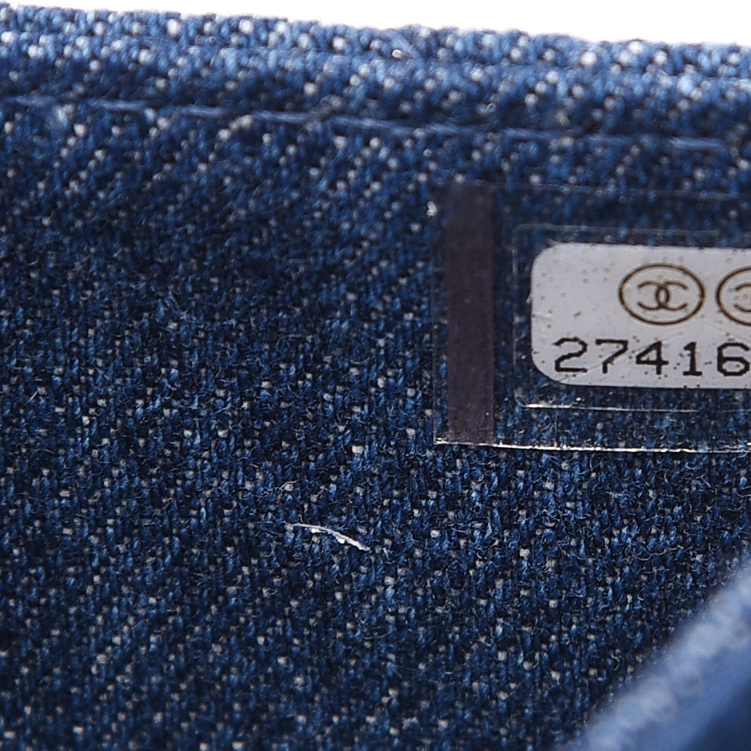 Chanel Denim Camelia Charms Card Holder Blue 7 of 8