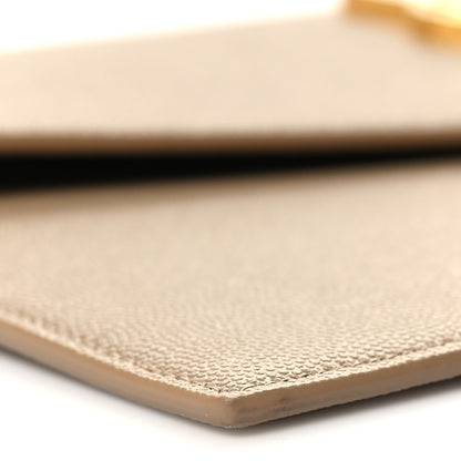 Saint Laurent Grain De Poudre Uptown Pouch Dark Beige 8 of 9