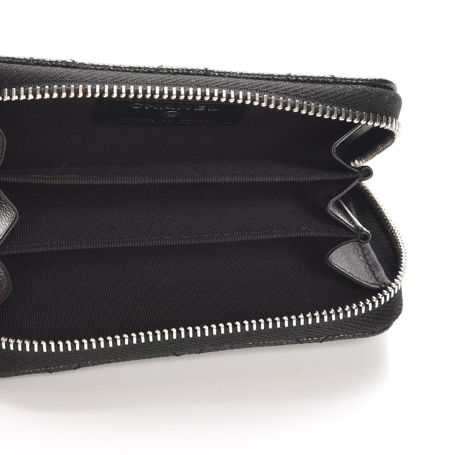 Chanel Iridescent Caviar Quilted Zip Coin Purse Black 5 of 10