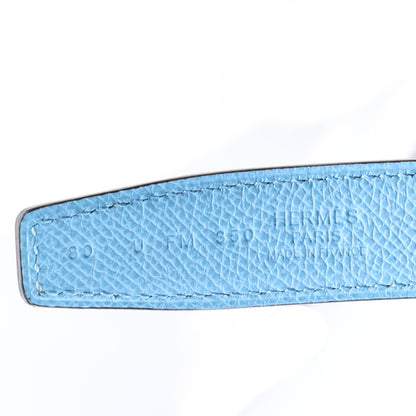 Hermes Swift Epsom 24mm Belt Strap 80 32 Bleu Brume Celeste 5 of 6