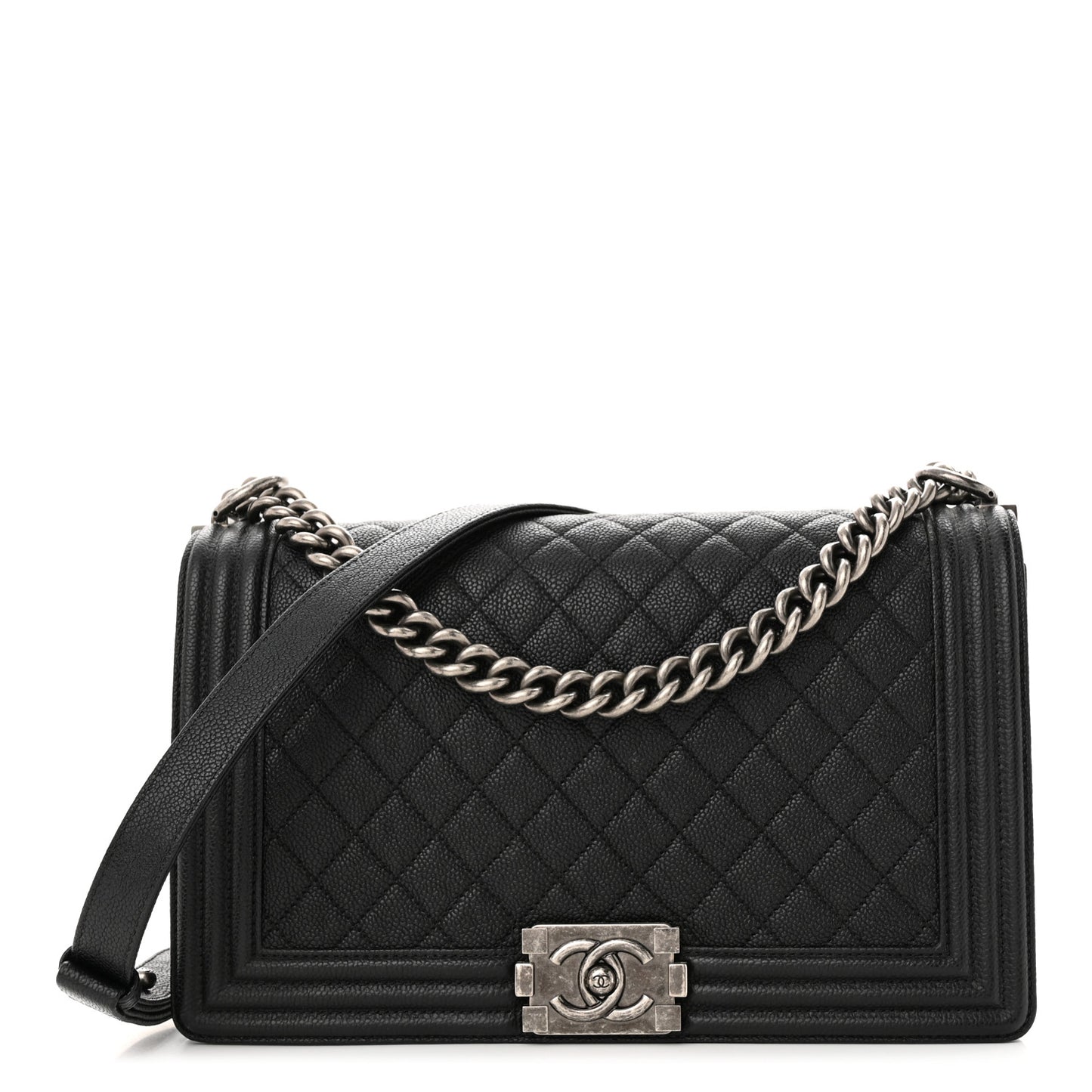 Caviar Quilted New Medium Boy Flap Black