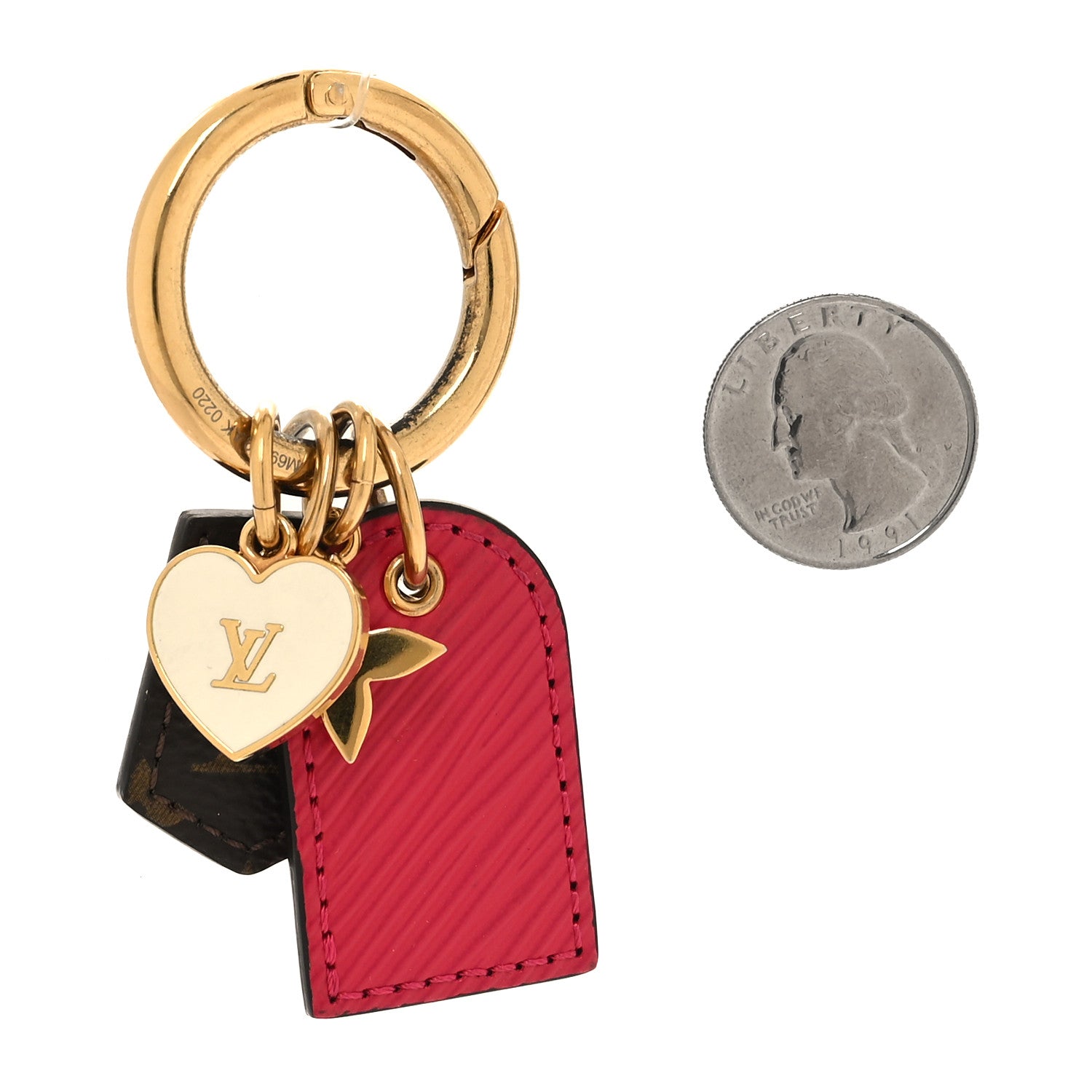 Louis Vuitton Monogram Fetish Lug Tag Bag Charm Fuschia 2 of 6