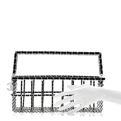 Chanel Brass Calfskin Grocery By Chanel Minaudiere Shopping Basket Silver 2 of 9