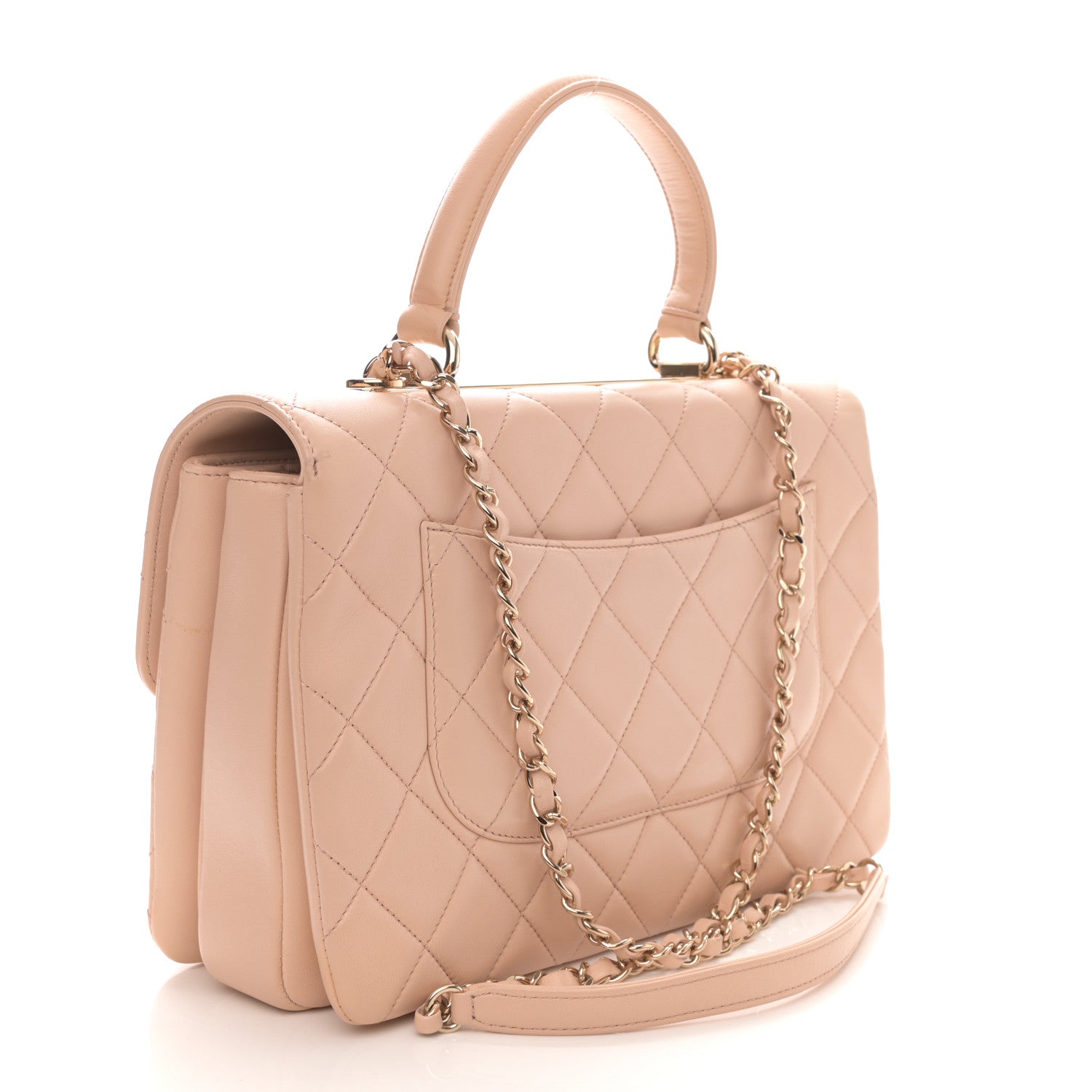 Chanel Lambskin Quilted Medium Trendy CC Flap Dual Handle Bag Beige 3 of 11