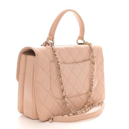 Chanel Lambskin Quilted Medium Trendy CC Flap Dual Handle Bag Beige 3 of 11