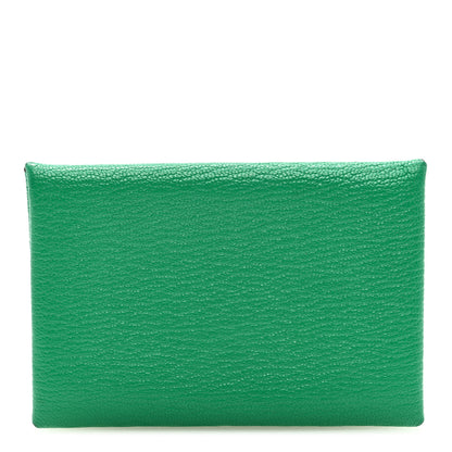 Hermes Chevre Mysore Verso Calvi Card Case Menthe Bleu Brume 1 of 7