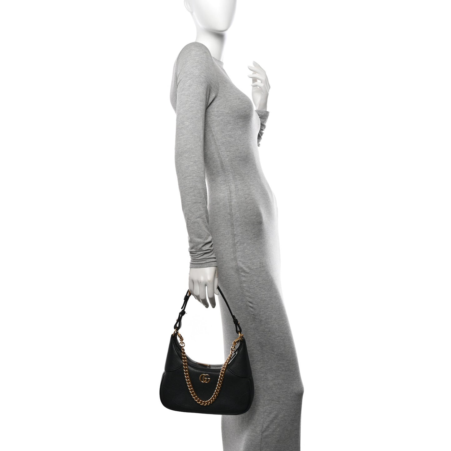 Goatskin Small Aphrodite Shoulder Bag Black