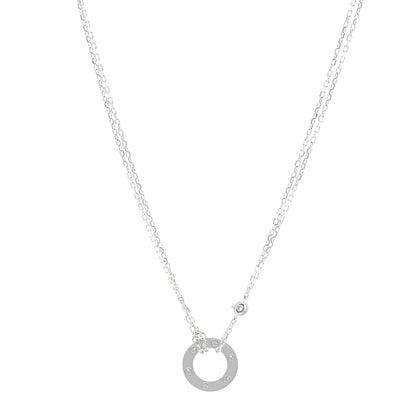 Cartier 18K White Gold 2 Diamond LOVE Necklace 1 of 5