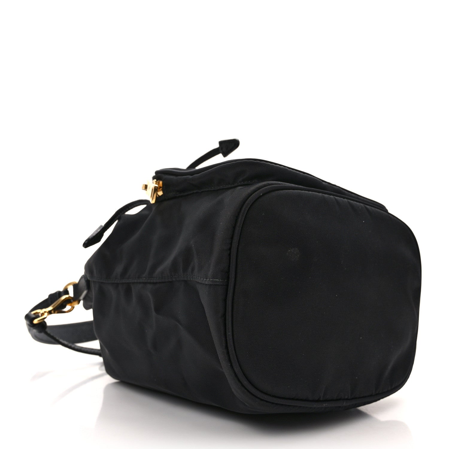 Prada Nylon Vela Saffiano Mini Bucket Crossbody Bag Black 3 of 11
