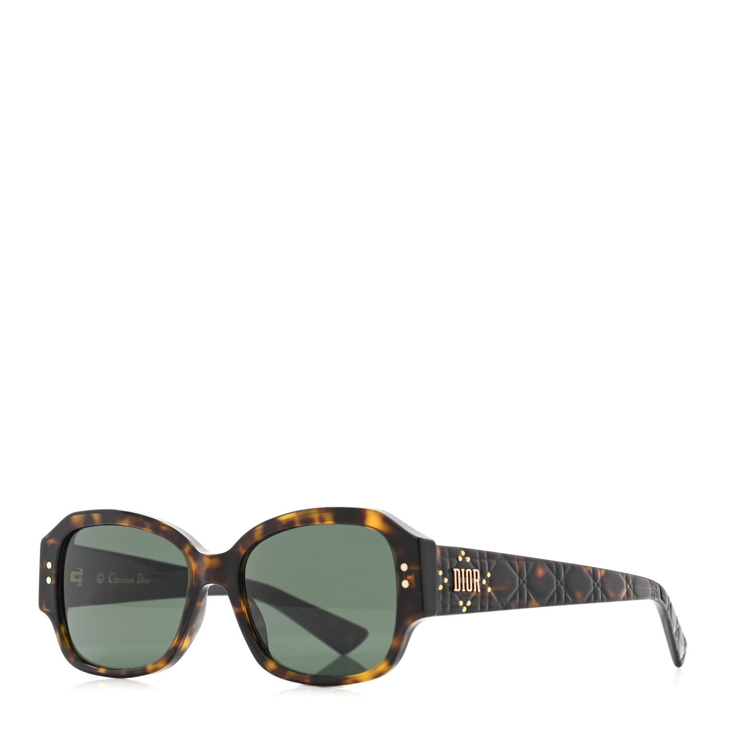 Christian Dior Acetate Cannage Lady Dior Studs 5 Sunglasses Havana 1 of 10