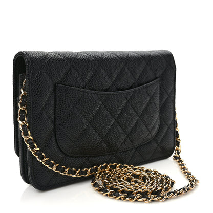 Chanel Caviar Quilted Wallet on Chain WOC Black 3 of 9