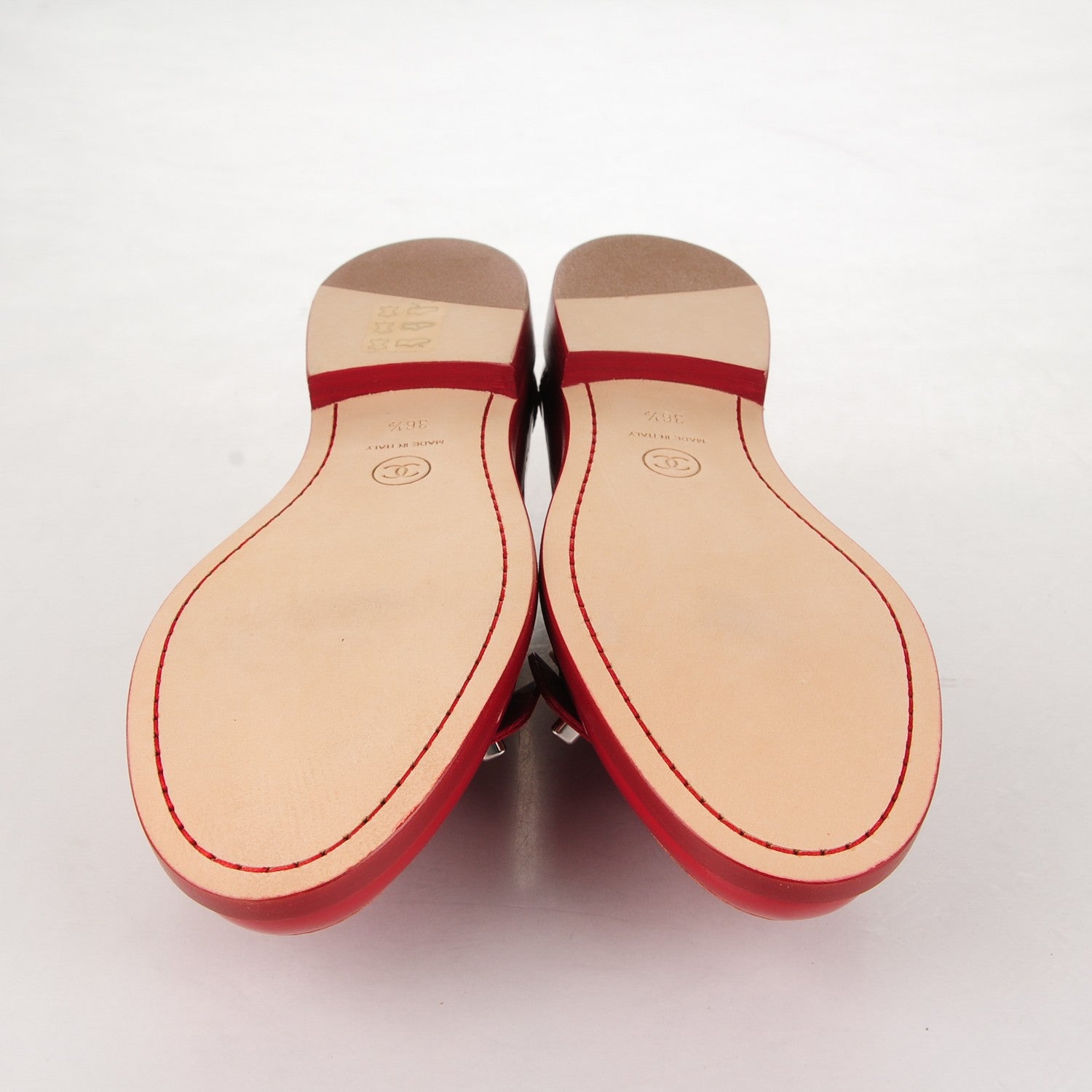 Chanel Patent CC Loafers 36.5 Red 7 of 7
