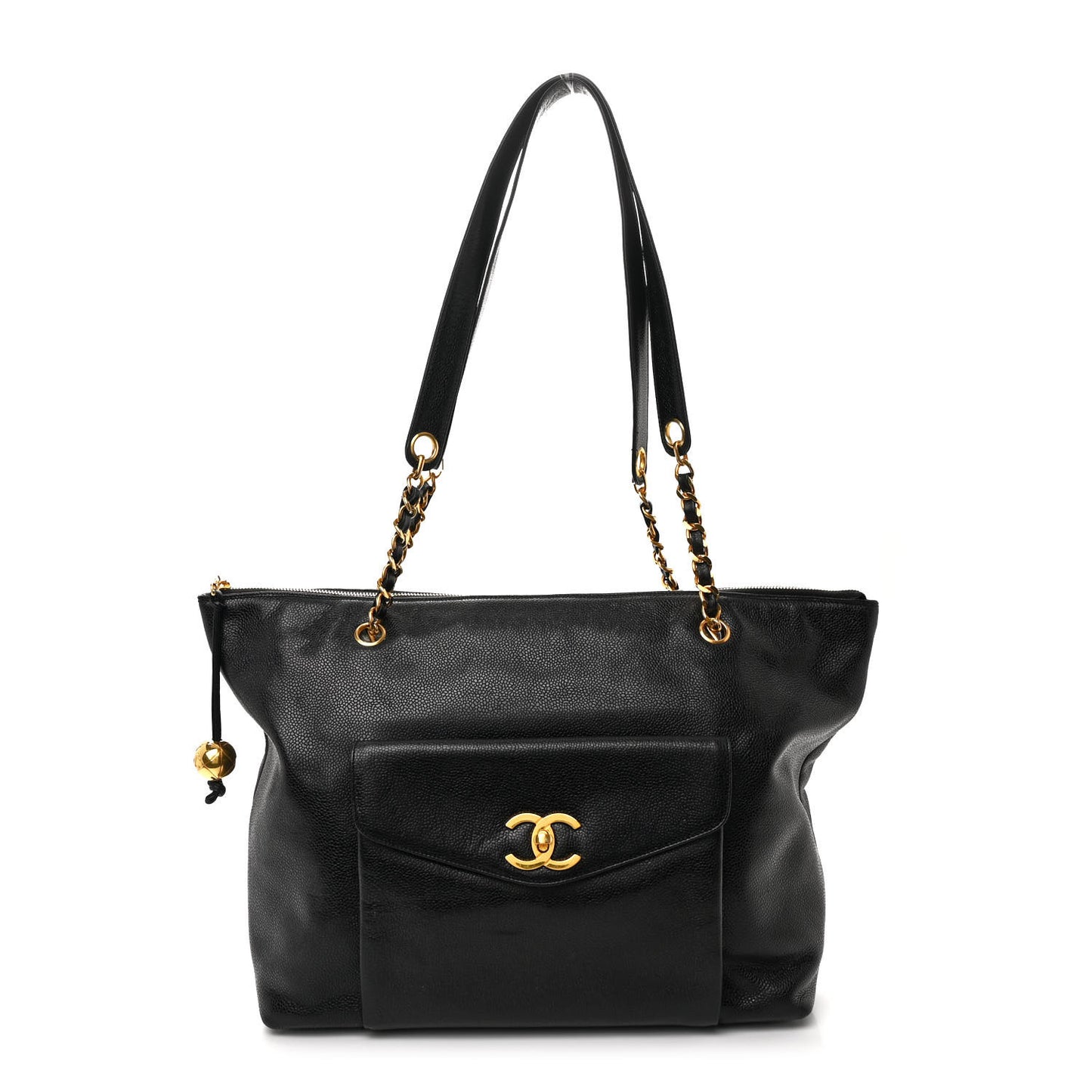 Caviar Pocket Tote Black