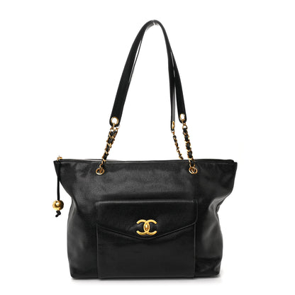 Chanel Caviar Pocket Tote Black 1 of 12