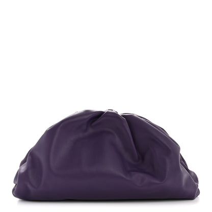 Bottega Veneta Smooth Butter Calf The Pouch Oversized Clutch Raisin 1 of 11