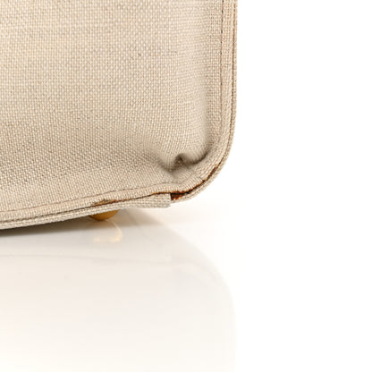 Fendi Canvas Vitello King Logo Embroidered Medium Fendi Sunshine Shopper Tote Grezzo Ghianda 15 of 18