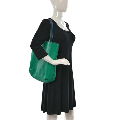 Hermes Taurillon Clemence Double Sens 36 Reversible Tote Menthe Bleu Thalassa 2 of 15