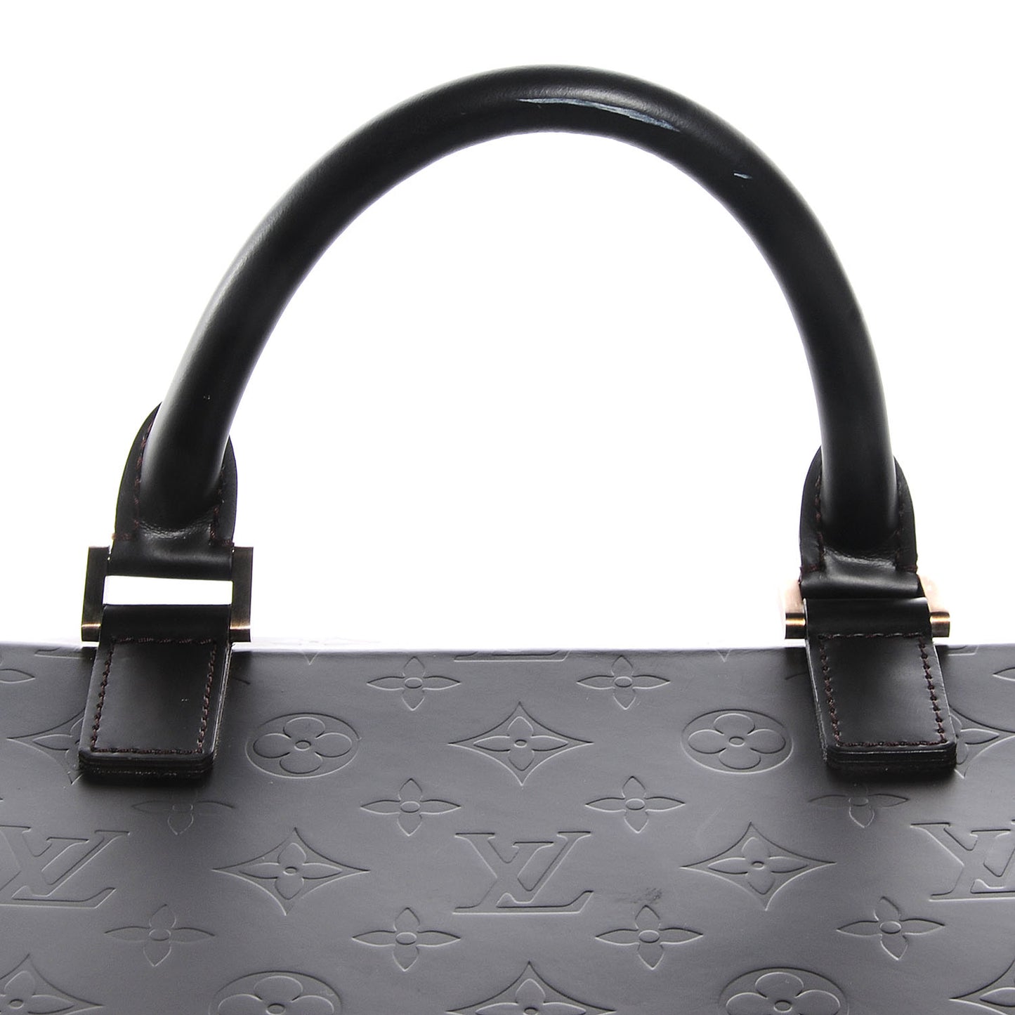 Monogram Glace Leather Elvin Tote Cafe