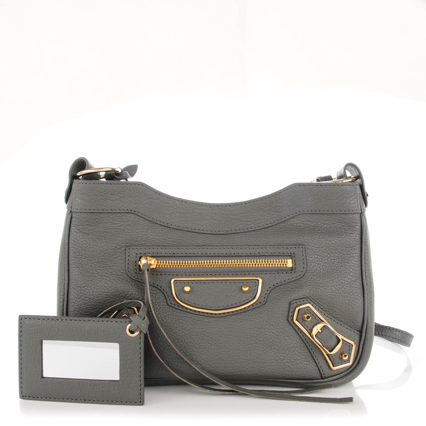 Chevre Gold Metallic Edge Hardware Hip Gris Acier