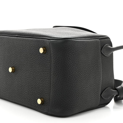 Hermes Taurillon Clemence Lindy 26 Black 10 of 11