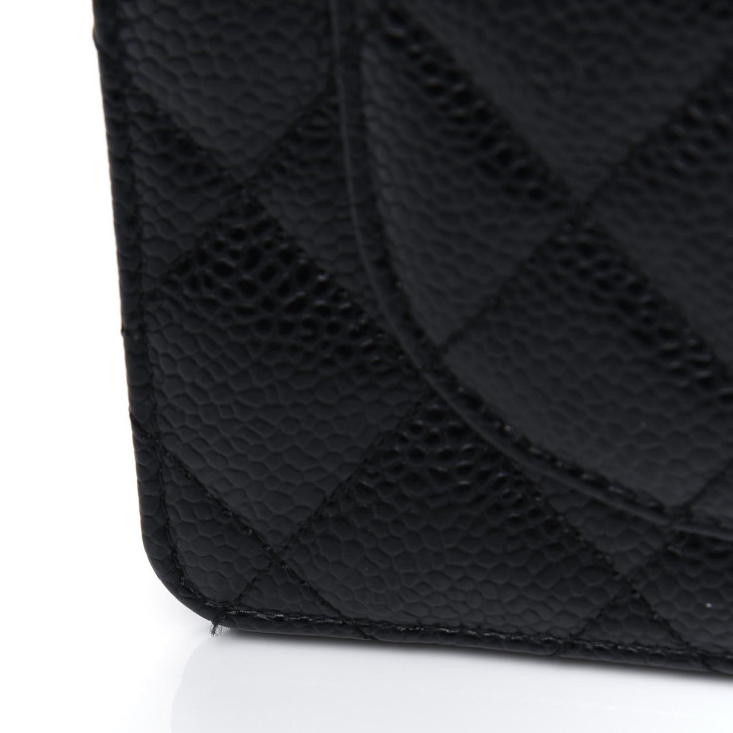 Caviar Quilted Yen Wallet Black