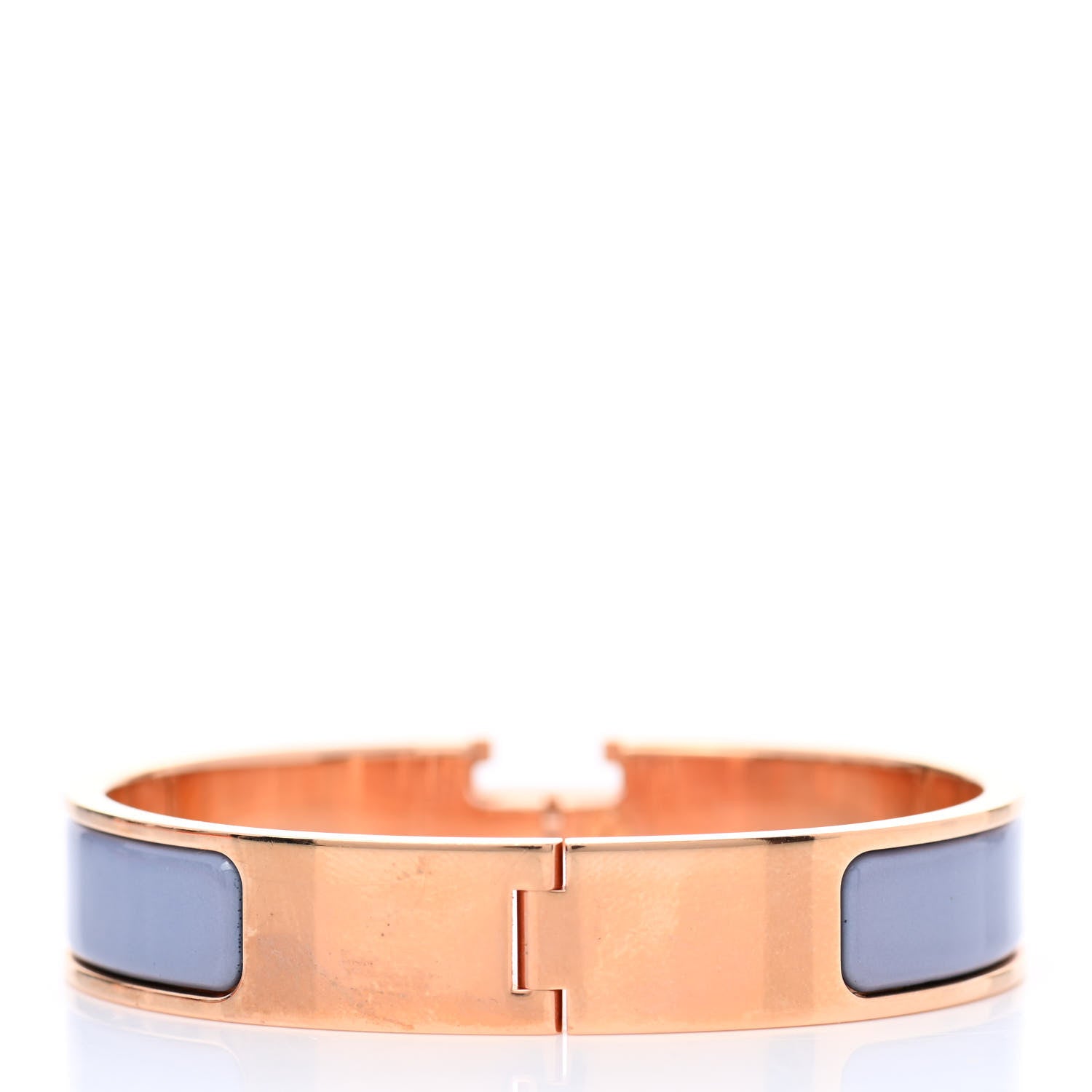 Hermes Enamel Narrow Clic Clac H Bracelet PM Gris Orage 3 of 5