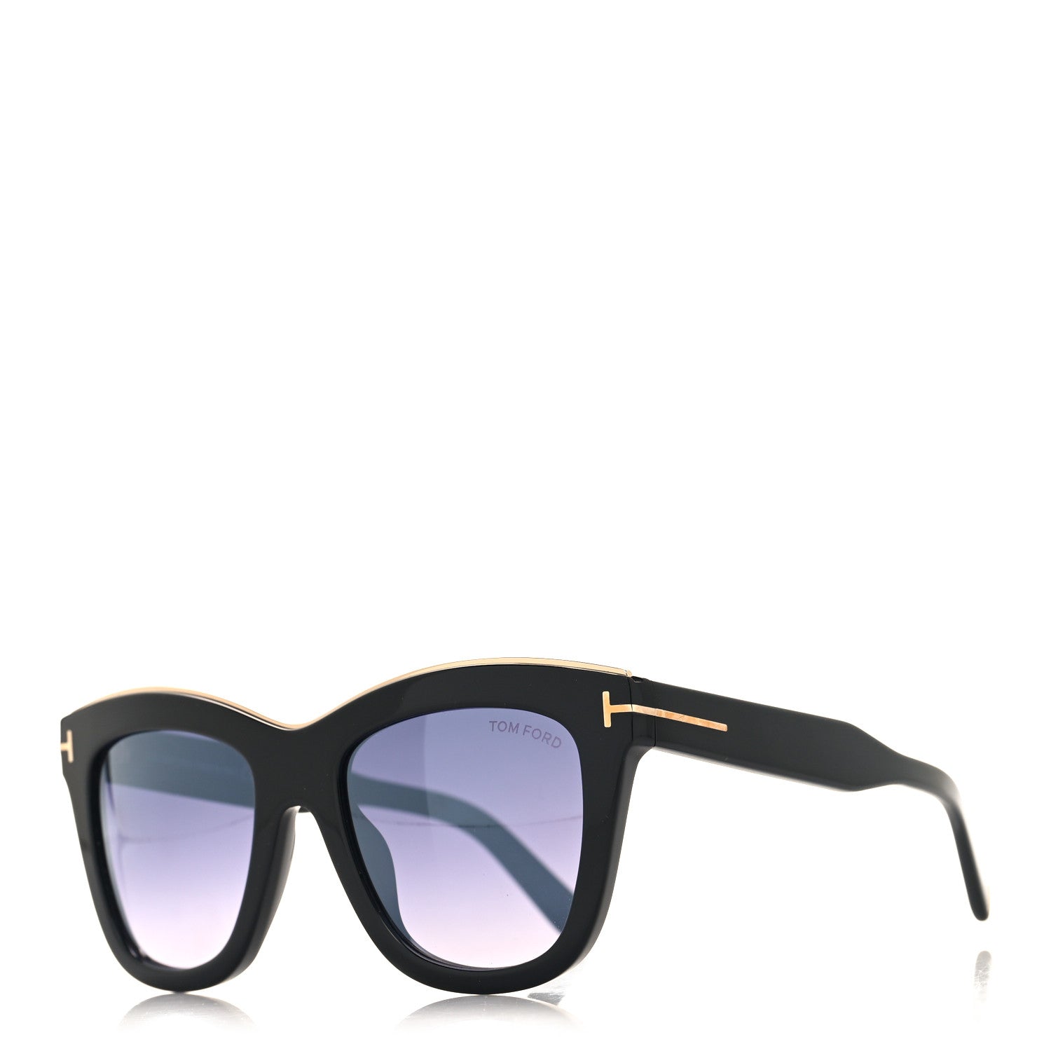 Tom Ford Julie Square Sunglasses TF685 Black Black 1 of 8