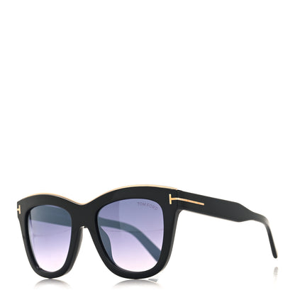 Tom Ford Julie Square Sunglasses TF685 Black Black 1 of 8