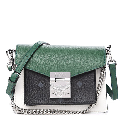 MCM Calfskin Visetos Mini Patricia Crossbody Bag Black Eden 1 of 9