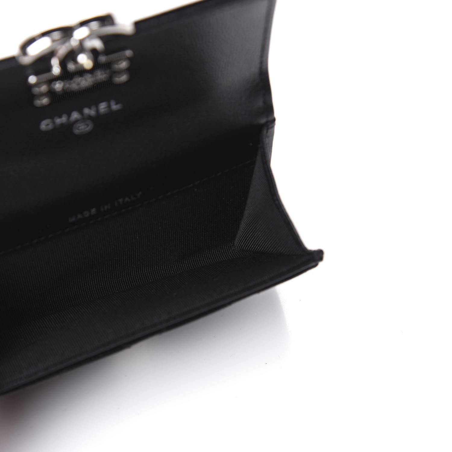 Chanel Caviar Quilted CC Box Flap Card Holder Black 8 of 9