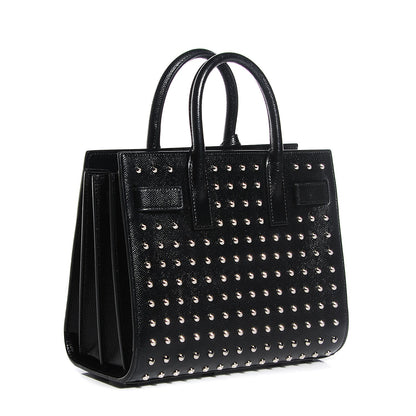 Saint Laurent Calfskin Studded Nano Sac De Jour Black 3 of 8
