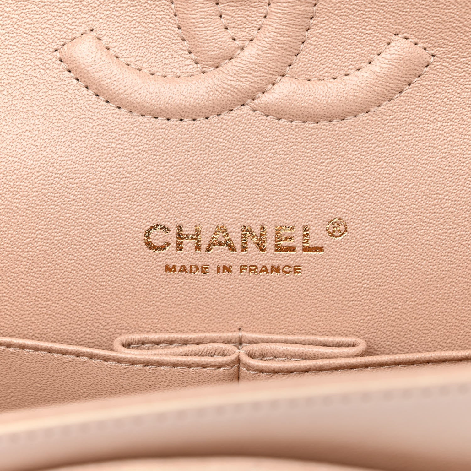 Chanel Iridescent Calfskin Quilted Medium Double Flap Beige 6 of 12