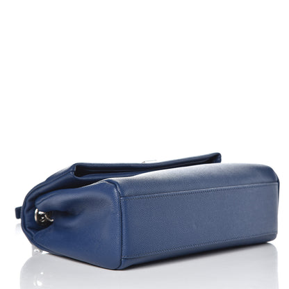 Saint Laurent Grain De Poudre Small West Hollywood Monogram Fold-Over Bag Denim 4 of 9