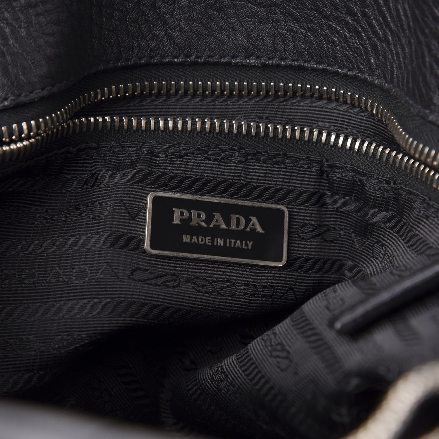 Prada Vitello Daino Shopping Tote Black 9 of 12