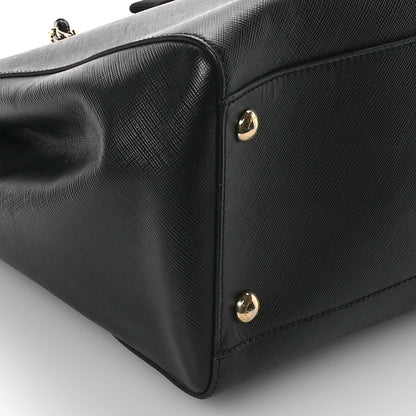 Salvatore Ferragamo Printed Calfskin Vara Bow Chain Tote Black 8 of 9