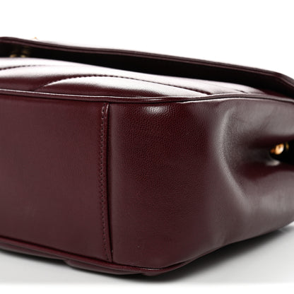 Saint Laurent Lambskin Chevron Quilted Medium LouLou Rouge Cabernet 11 of 11