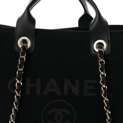 Chanel Mixed Fibers Medium Deauville Tote Black 16 of 21
