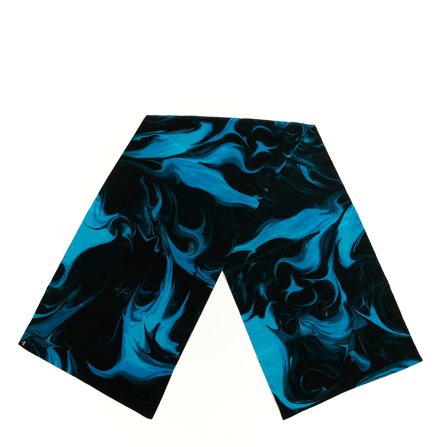 Gucci Silk Scarf Blue Black 2 of 3