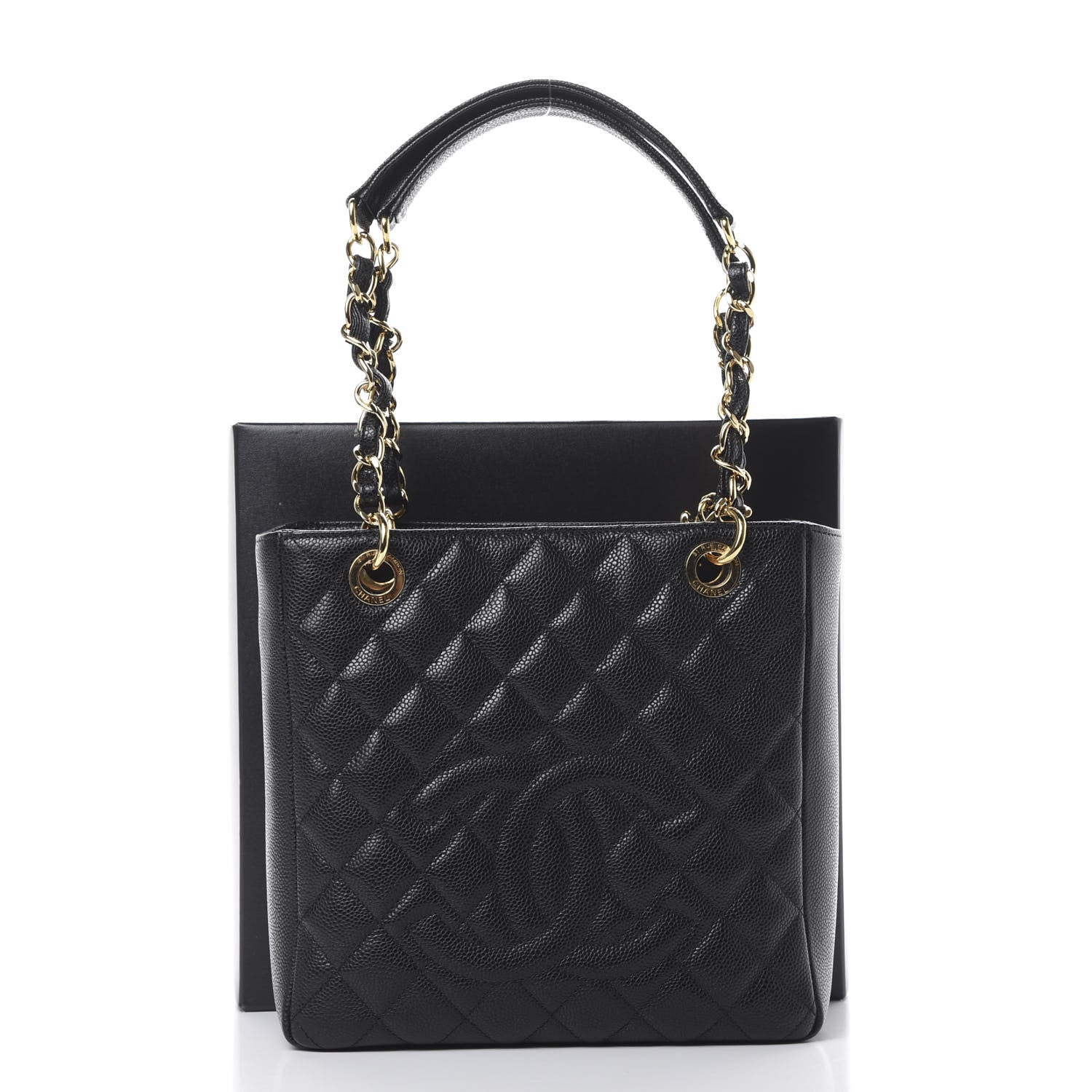 Chanel Caviar Quilted Petit Shopping Tote PST Black 11 of 11