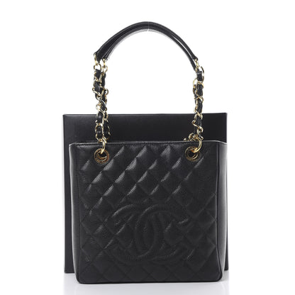 Chanel Caviar Quilted Petit Shopping Tote PST Black 11 of 11