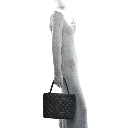 Chanel Caviar Quilted Medallion Tote Black 2 of 10