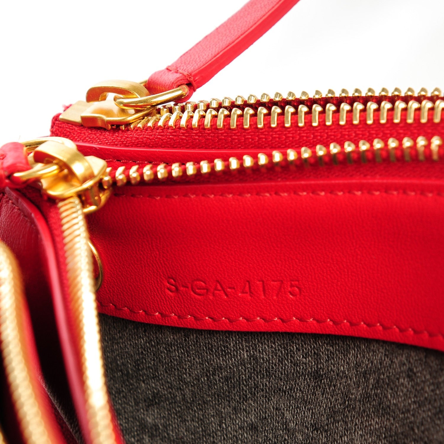 Celine Lambskin Large Trio Crossbody Bag Red 7 of 7