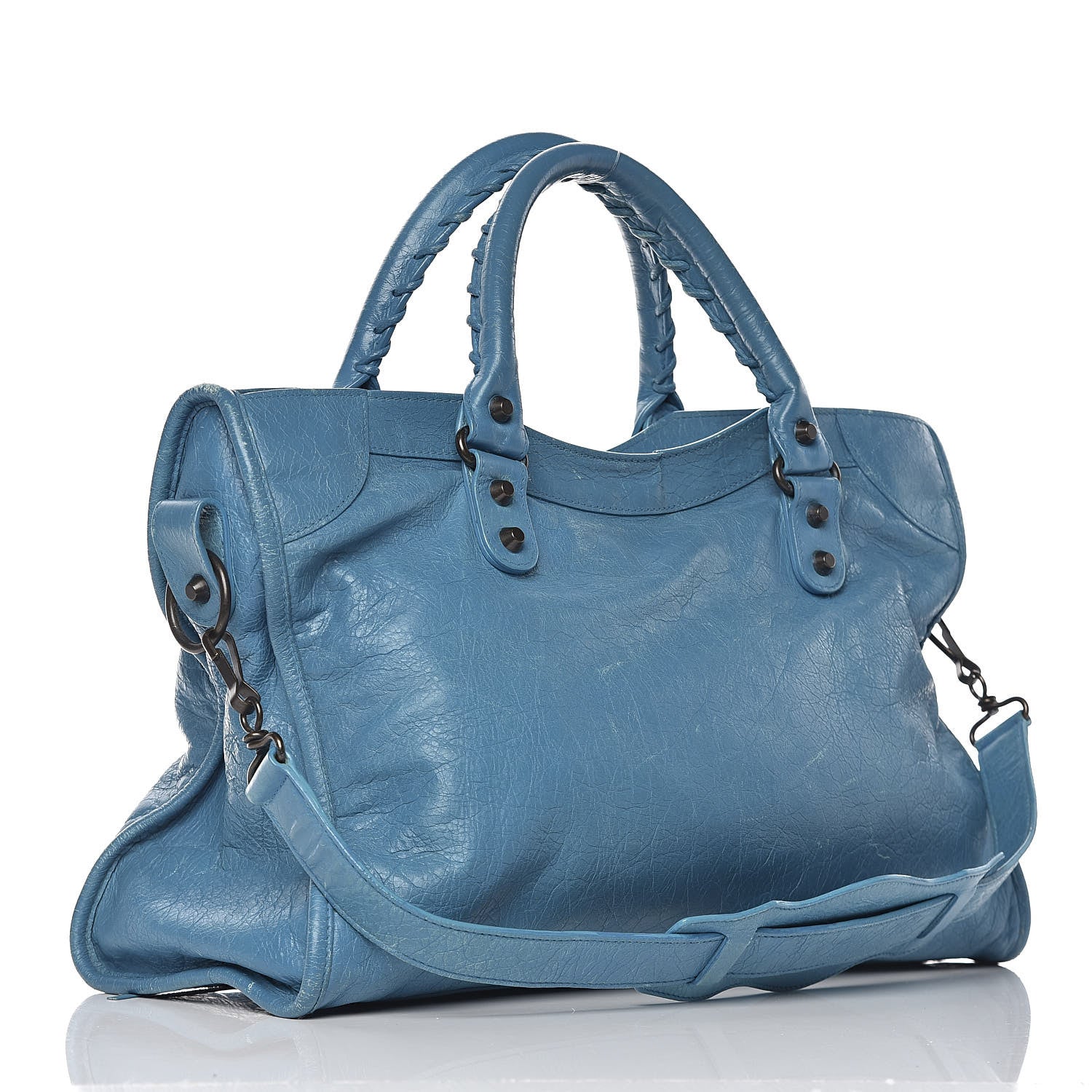 Balenciaga Agneau Classic Hardware City Bleu Paon 3 of 24