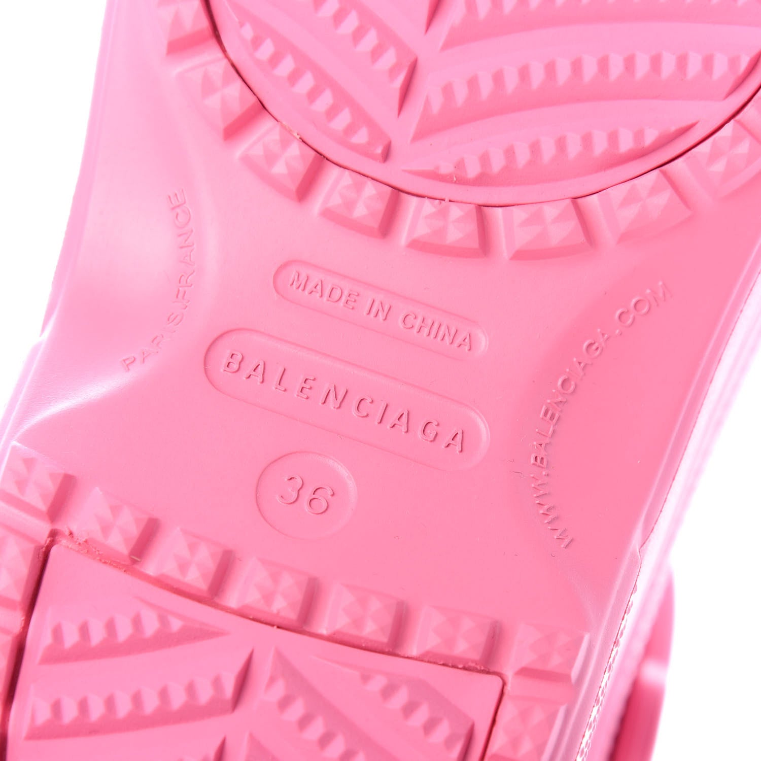 Balenciaga X CROCS Rubber Textured Womens Platform Sandals 36 Rose Bonbon 9 of 10